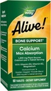 Nature's Way Alive! Calcium Max Absorption, Plant Source Calcium, Vitamin D3 & K2, Magnesium, Bone Support*, 60 Tablets (Packaging May Vary)