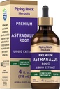 Piping Rock Astragalus Root Liquid Drops Extract | 4 fl oz | Alcohol and Sugar Free Tincture | Herbal Supplement | Vegetarian, Non-GMO, Gluten Free