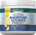 Nature's Truth Magnesium Glycinate Powder | 6 oz | Lemon Flavor | High Absorption | Vegan, Non-GMO, Gluten Free Supplement