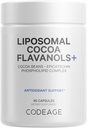 Codeage Liposomal Cocoa Flavanols Supplement - Cocoa Flavanols - Epicatechin Flavonoid - CocoHeart Flavanol Formula - Cocoa Beans - Vegan, Non-GMO - 90 Capsules