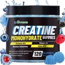 Creatine Monohydrate Gummies 6g for Men & Women, Potent Creatine Supplement, Chewables Creatine for Energy Boost, Increase Strength and Build Muscle, Gluten-Free, Sugar Free,120 Count