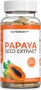 Papaya Seed Extract Digestive Enzymes 60/700mg Capsules - Gut Health, Wellness Boost & Liver Cleanse Detox.