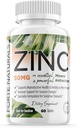 Zinc 50mg, (60 Tablets), Specially Formulated for Sensitive Stomach, Immune Support, Skin & Hair, Vegan Zinc Supplement, Non-GMO Made in USA