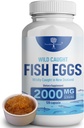 Wild Caught Fish Eggs 2,000mg - Omega 3 Supplement for Eye, Brain Health, Supports Immunity, Bones and Teeth, Mood Support with Omega 3-6-9 Fish Egg Capsules