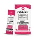 GoLive Prebiotic and Probiotic for Women, Men, Kids. Berry Pomegranate Synbiotic Powder w/ L-Glutamine, Vitamin D3, Electrolytes. For Gut Health, Digestion, Metabolism, Immunity 15-50B CFUs.