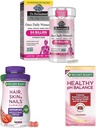 Garden of Life & Nature's Bounty Women’s Wellness Valentine’s Day Bundle- Digestive & Vaginal Health Support, Hair, Skin & Nails Pectin Gummies with Biotin, Vaginal Probiotics with Cranberry, 30-200ct