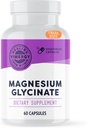 VIMERGY Magnesium Glycinate – Stress Support – Chelated to Avoid Tummy Upset*– Promotes Heart Health & Energy*– Kosher, Vegan Gluten-Free – 60 Caps
