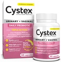 Cystex 3-in-1 Urinary Tract Probiotic for Women - Fast-Acting UTI & Yeast Infection Support with Prebiotics, Probiotics, & Cranberry - Supports Vaginal pH & Flora Balance - 30 Capsules
