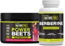 Healthy Delights Nature Fuel Power Beets Powder, Beet Root Powder, Mixed Berry, 30 Servings (Packaging May Vary) and Healthy Delights Nature Fuel Berberine Capsules, 60 Count, 30 Servings