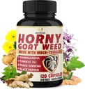 BMVINVOL Horny Goat Weed for Men and Women with Maca, Tribulus, Ginseng, Ashwagandha, Tongkat Ali - 120 Capsules for 4 Month Supply