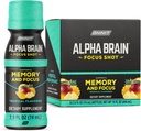 ONNIT Alpha Brain Focus Shot, Tropical Flavor, Nootropic Dietary Supplement Drink That Supports Energy, Focus, and Mood, IGEN™ Non-GMO Tested, 2.5 fl oz, 6 Count