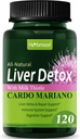 Silymarin Milk Thistle Liver Detox Capsules for Fatty Liver, Alcachofa y Cardo Mariano con Silimarina para el Higado Graso, Liver Cleanse Detox & Repair Formula w/Artichoke Extract. 120Count