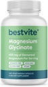 BESTVITE Filler-Free Magnesium Glycinate - 400mg of Magnesium per Serving (240 Veg Caps)- Chelated Bisglycinate for Muscle, Relaxation, Stress & Sleep Support* - For Men & Women - No Stearates - Vegan