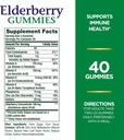 Nature's Bounty Elderberry Gummies, Immune Support, Contains Vitamin A, C, D, E and Zinc, 40 Gummies (Pack of 2)