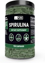 PURE ORIGINAL INGREDIENTS Spirulina (730 Capsules) No Magnesium Or Rice Fillers, Always Pure, Lab Verified