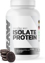 RAW Whey Isolate Protein Powder, Cookies N Cream - 100% Grass-Fed Sports Nutrition Protein Powder for Muscle Growth & Recovery - Low-Fat, Low Carb, Naturally Flavored & Sweetened - 25 Servings