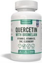 Quercetin with Bromelain, Immune Blend Supplements with Zinc Elderberry Vitamin C & D 5000 IU, Artemisinin, Irish Sea Moss, Echinacea, Garlic, Turmeric, Reishi and Ginger Powder, 1400 mg