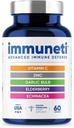 Immuneti - Advanced Immune Defense, 5-in-1 Powerful Blend of Vitamin C, Zinc, Elderberries, Garlic Bulb, Echinacea - 5 Pack - Supports Overall Health, Provides Vital Nutrients & Antioxidants