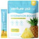 Venture Pal Sugar Free Electrolyte Powder Packets - Liquid Daily IV Drink Mix for Rapid Hydration & Party Recovery | 5 Vitamins & 7 Electrolytes| Keto Friendly | Non-GMO | Certified Vegan | 16 Sticks