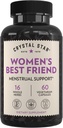 Crystal Star Women's Best Friend (60 Capsules) - Herbal Menstrual Relief Supplement for Help with Cramps & Bloating – Dong Quai, Cramp Bark, Hawthorne & Red Raspberry – Non-GMO