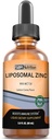 SBR Nutrition Liquid Liposomal Zinc with MCT Oil, Immune and Metabolic Support Liquid Dietary Supplement for Kids and Adults, Organic, Vegan, Non-GMO, Lemon Creme Flavor, 2 oz (60mL)