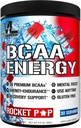 EVL BCAAs Amino Acids Powder - BCAA Energy Pre Workout Powder for Muscle Recovery Lean Growth and Endurance - Rehydrating Post Workout Recovery Drink with Natural Caffeine - Rocket Pop