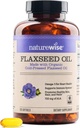 NatureWise Flaxseed Oil 1200 mg, Fish Free Omega 3 6 9 with 720mg ALA, Dietary Supplement for Heart Health Support - Organic, Cold Pressed, Non-GMO - 120 Softgels[4-Month Supply]