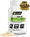 herbolab Ashwagandha KSM 66 15:1 with Black Pepper Extract (Higher Absorption) Max Potency Full Spectrum 5+% Withanolides