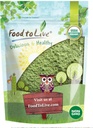 Food to Live Organic Wheatgrass Powder, 1 Pound — Non-GMO, Whole-Leaf, Raw, Non-Irradiated, Pure, Vegan Superfood, Bulk, Great for Juice, Rich in Fiber, Chlorophyll, Fatty Acids and Minerals