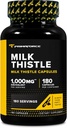 Primaforce Milk Thistle 180 Capsules 1000mg Equivalent - Gluten Free, Non-GMO Dietary Supplement, from 250mg of 4:1 Extract