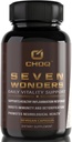 CHOQ Seven Wonders Organic Mushroom Complex - Lions Mane, Reishi, Chaga, Cordyceps - Immune Support Stress Relief Natural Energy - 30 Caps