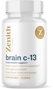 Brain C-13 Cognitive Booster Supplement by Zenith Labs - Natural Brain Health Support - Supports Memory, Focus, Concentration - Mental Clarity for Men Women
