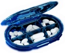 Pill Organizer, Portable Pill Box Daily Pill Case Dispenser for Medicine Vitamin Supplement Fish Oil for Purse Pocket Travel Home, BPA Free Tritan Material (Blue)