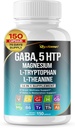 GABA 5-HTP L-Tryptophan L-Theanine Vitamin D3 Vitamin B6 Holy Basil Valerian Chamomile Ginkgo Biloba Ginger -150 Capsules- Made in USA