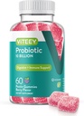 Viteey Probiotic Gummies for Women, Men, & Teens - Maximum Strength 10 Billion Cells - Probiotics for Digestive Health, Immune Support - Vegetarian, Gelatin Free, GMO Free - Chewable Berry Flavored