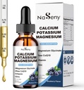 Calcium Potassium Magnesium Drops with Vitamin C,D,B6,400 mgMagnesium Drops for Overall Wellness-600mg Calcium, 1000mg Potassium(60ml)