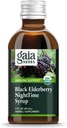 Gaia Herbs Black Elderberry, Nighttime Syrup - Immune Support Supplement - with Organic Black Elderberries, California Poppy & Lemon Balm for Restful Sleep & Immune Defense - 3 Fl Oz (18-Day Supply)