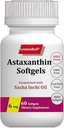 Free-Form Astaxanthin 6mg Softgel-60 Softgels Dietary Supplement Strongest Antioxidant Immune Supports Supports Eye,Joint & Skin Health Formulated with Sacha Inchi Oil
