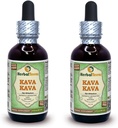 Kava Kava (Piper Methysticum) Glycerite, Dried Root Alcohol-Free Liquid Extract (Brand Name: HerbalTerra, Proudly Made in USA) 2x2 fl.oz (2x60 ml)