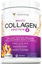 Multi Collagen Peptides Powder for Women - Hydrolyzed Flavored Collagen Powder for Women with Types I II III V & X Vitamin C & Hyaluronic Acid for Hair Skin and Nails (Peach Mango) - 30 Servings