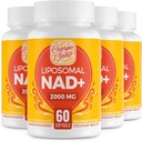 2000 MG NAD Supplement, Liposomal NAD+ with High Absorption, More Efficient Than Nicotinamide Riboside, Pure & Plus Boosting Supplement, Aging Defense, Metabolism & Cellular, 240 softgels