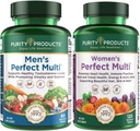 Purity Products Bundle - Men's Perfect Multi + Women's Perfect Multi - Men - Supports Healthy Vitality, Energy + More - Women - Supports Urinary Tract Health, Immunity, Hair Skin Nails + More