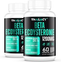 1200MG Beta Ecdysterone Supplement, 98% Maximum Purity Ecdysterone Supplements for Lean Muscle Mass, Athletic Performance & Strength, 120 Capsules