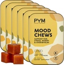 PYM Citrus Mood Chews Support for Stress, Worry & Overwhelm, 120 Count | 130mg GABA, 90mg L-Theanine | Vegan, Non-GMO, Gluten-Free, No Added Sugar | All-Natural Mood Balance Supplement Made in USA