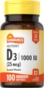 Sundance Vitamin D3 1000iu | 100 Softgels | High Potency Formula | Non-GMO and Gluten Free Supplement