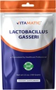 Vitamatic Lactobacillus Gasseri Probiotic Powder - Digestive Health Support - 100 Gram (3.5 OZ) - 100 Servings