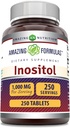 Amazing Formulas Inositol Supplement | 1000 Mg Per Serving | 250 Tablets | Non-GMO | Gluten-Free | Made in USA