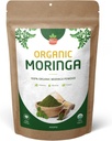 Organic Moringa Leaf Powder – USDA Certified Green Superfood | Natural Energy & Immune Support – Vegan, Non-GMO, Gluten-Free – Pure Raw Moringa for Smoothies, Teas, Cooking – 8oz Resealable Pouch