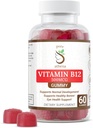 Vitamin B12 Gummy Energy Vitamins - Vitamin B12 Gummies for Adults 1000mcg W/Sodium - Energy Gummies That Support Bone Health W/Immune Support - 60 Raspberry Flavored Gummies