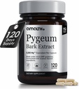 Amalth Pygeum Bark Extract Powder Higher Potency (6.5% phytosterols) Supports Urinary Tract & Prostate Health Men Herbal Supplements 120 Capsules (Non –GMO)